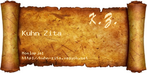 Kuhn Zita névjegykártya